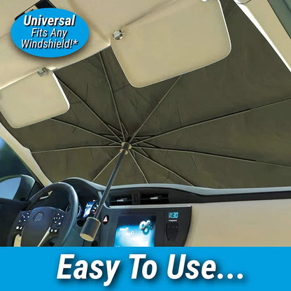 Car Windshield Sun Shade | واقي شمس للزجاج الأمامي للسيارة - UV Protection &amp; Heat Blocker