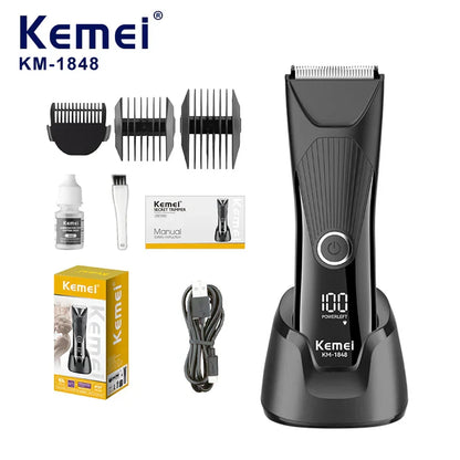 Kemei KM-1848 Waterproof Electric Body Shaver - ماكينة حلاقة كيمي للمناطق الحساسة والجسم