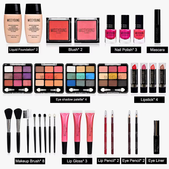 MISS YOUNG All-in-One Makeup Kit | مجموعة ميس يونغ المتكاملة للمكياج - Professional Beauty Box