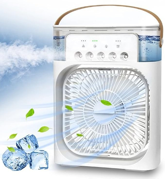 Cooling Fan With Ice – Portable Air Cooler &amp; Humidifier | مروحة تبريد مع الثلج ومبرد هواء محمول