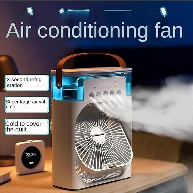 Cooling Fan With Ice – Portable Air Cooler &amp; Humidifier | مروحة تبريد مع الثلج ومبرد هواء محمول